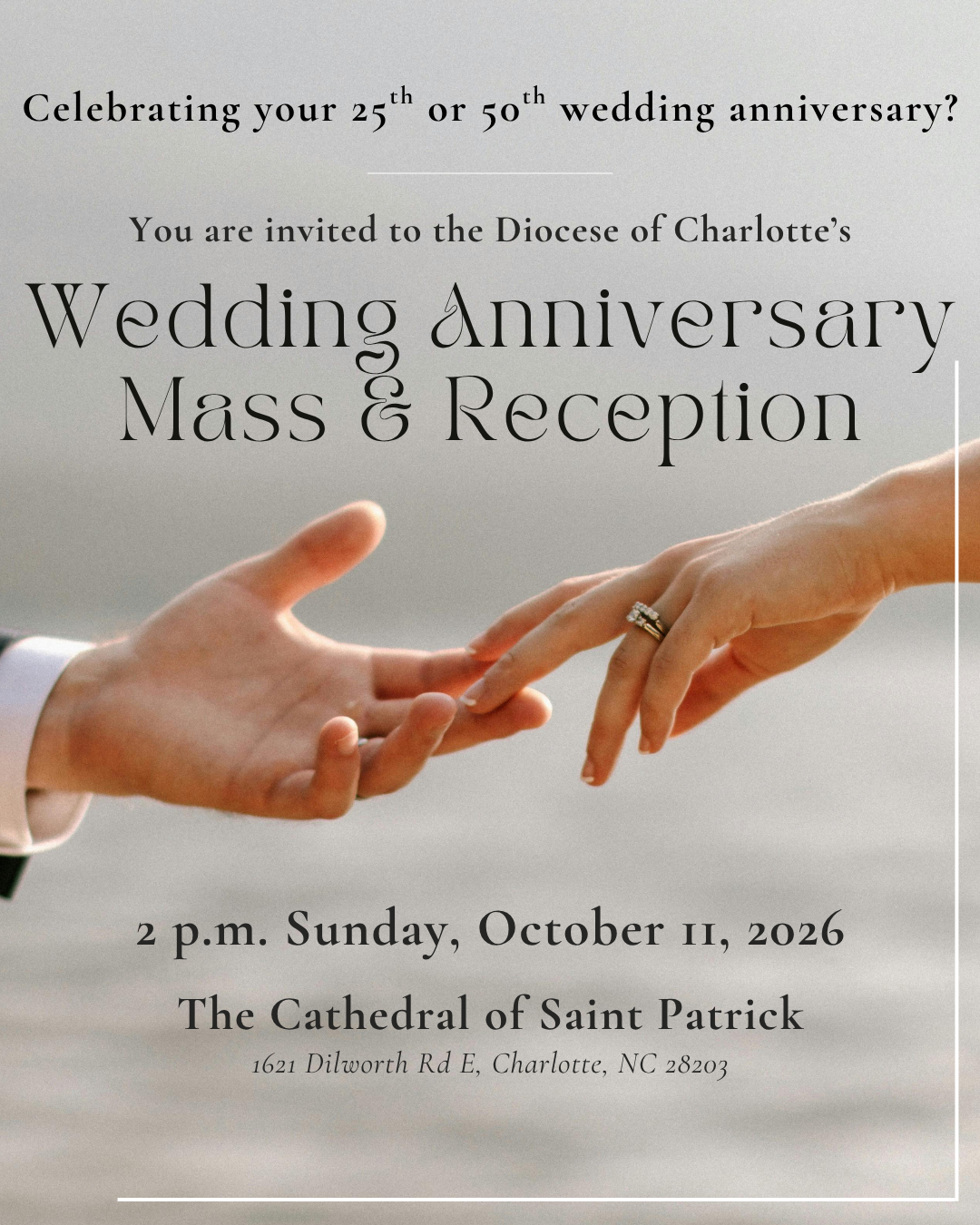 Celebrate your 25th or 50th Anniversary with a Special Mass